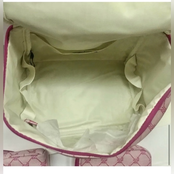 Three New Lauren Ralph Lauren Pink Cosmetic Bags iPhone Bag Signature RL Print - Picture 8 of 16